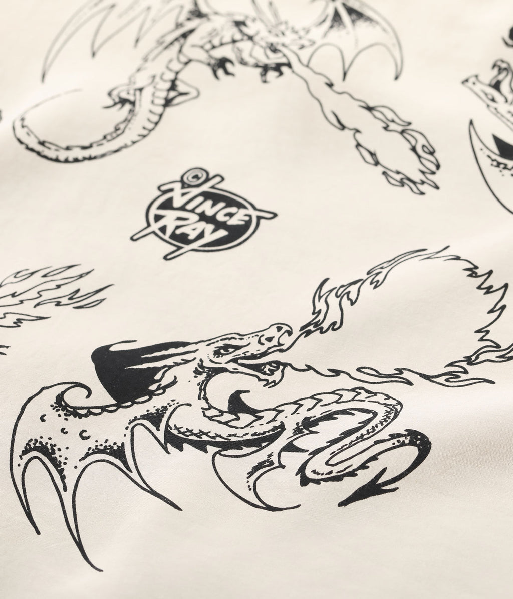 HIGH DENSITY RAYON OPEN SHIRT “RETURN OF THE DRAGON” by VINCE RAY