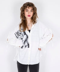 Hysteric Typical Girls Slit Ribbon Shirt