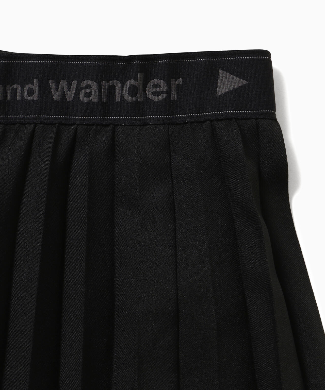 PE melange twill pleats skirt (W)