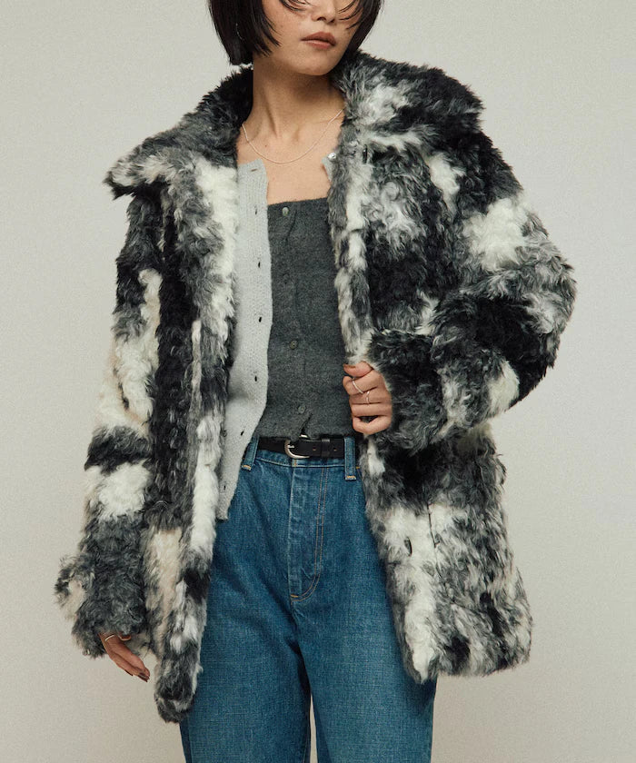 Fake Fur Mid-Length Coat / Fur Coat