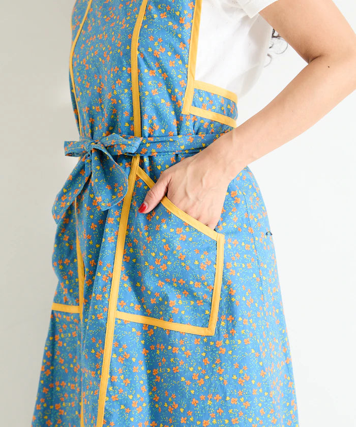 Floral Pattern Apron Style Dress