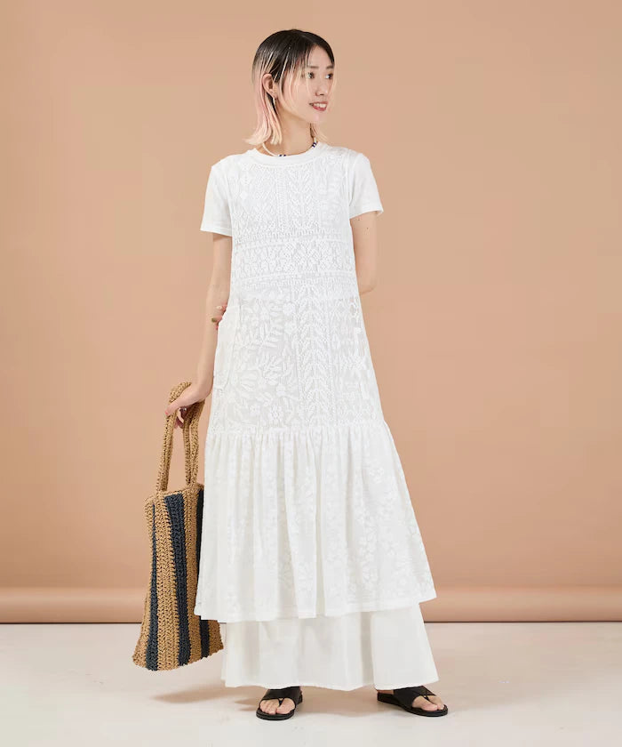 2WAY Lace Tiered Sleeveless Dress