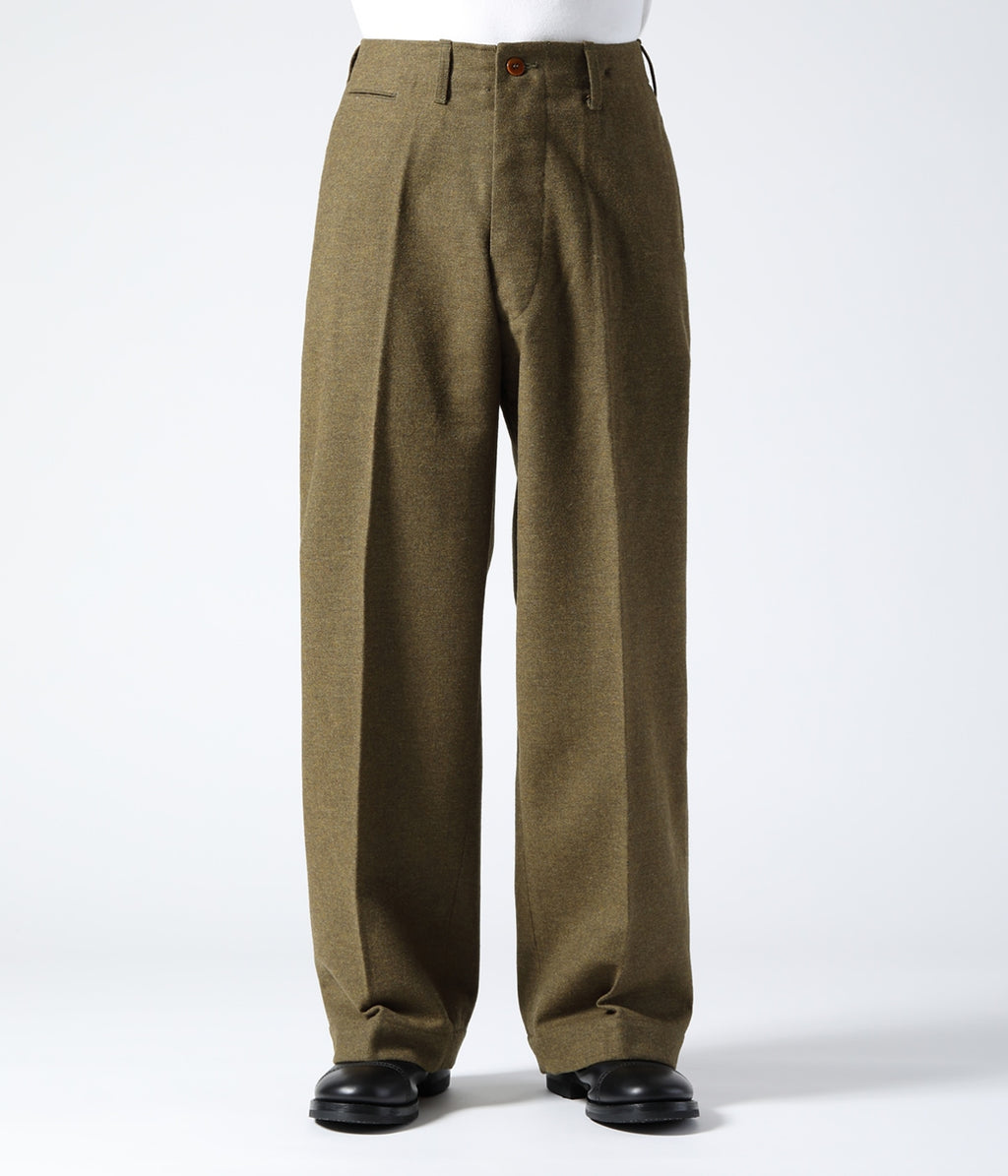TROUSERS, WOOL, SERGE, SPECIAL O.D. LIGHT SHADE ���BUZZ RICKSON & COMPANY���