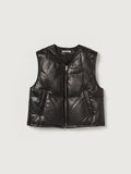 FINE CALF LEATHER DOWN VEST