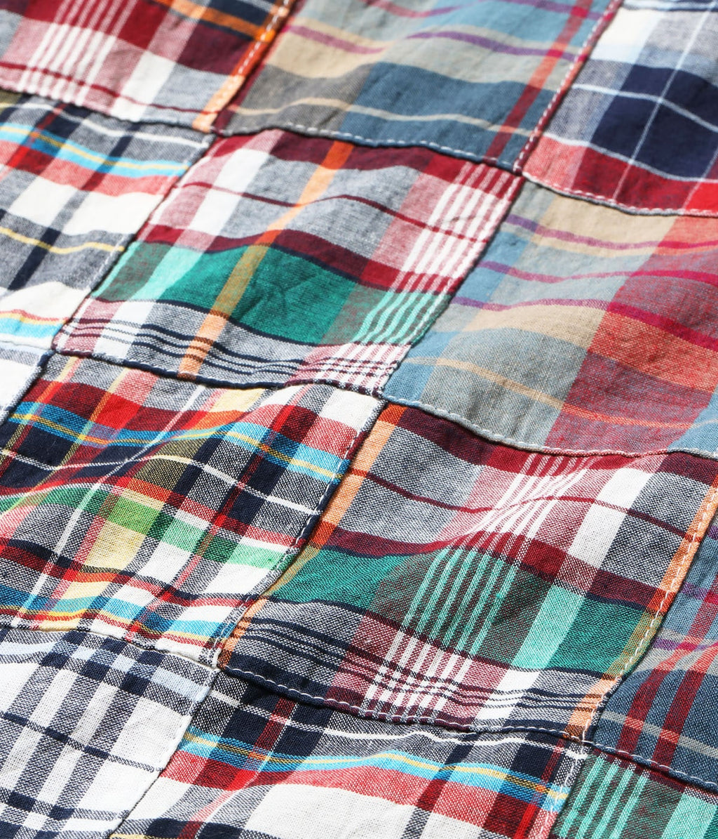 Madras Check Patchwork Open Shirt