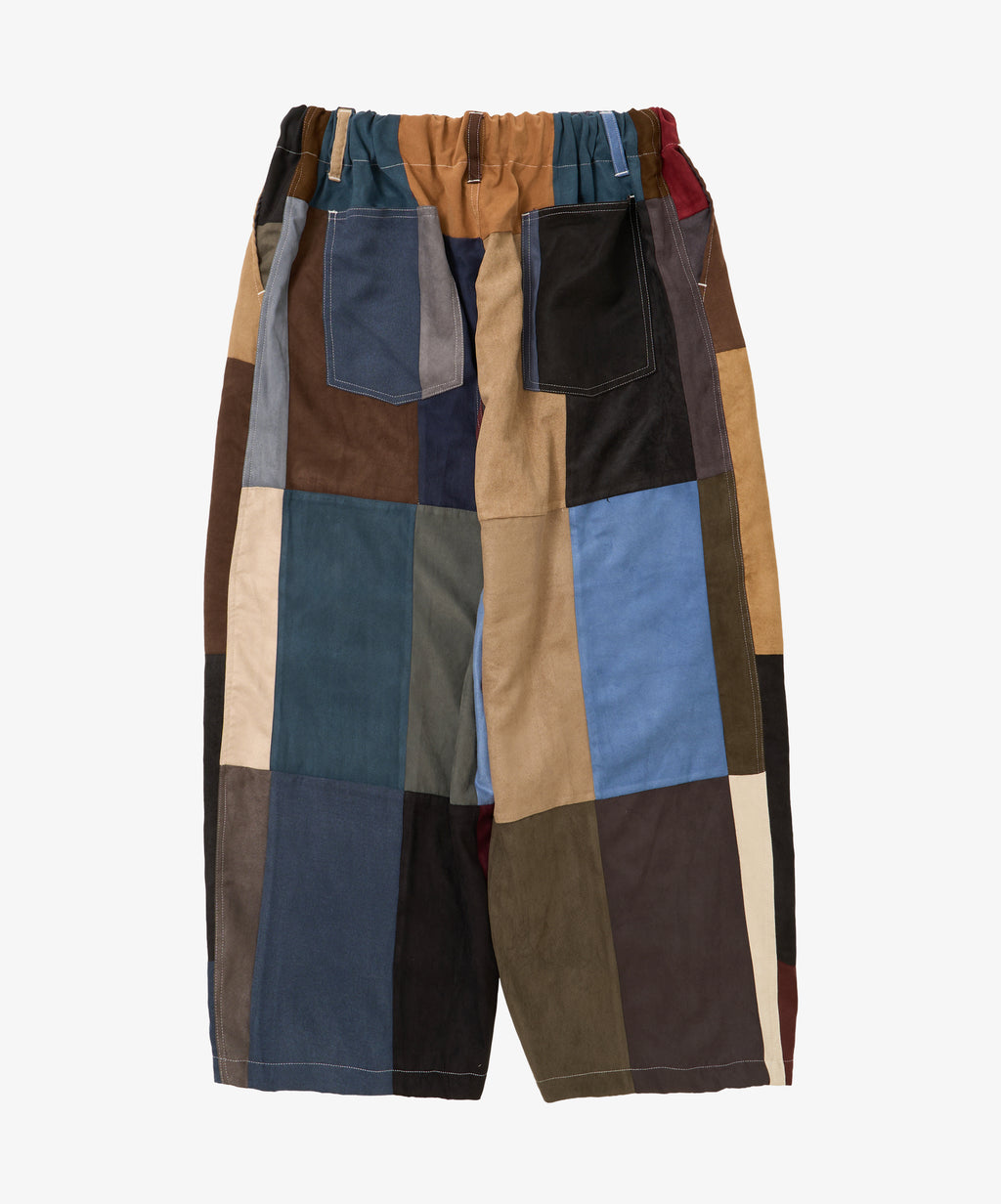 circular pants faux suede three