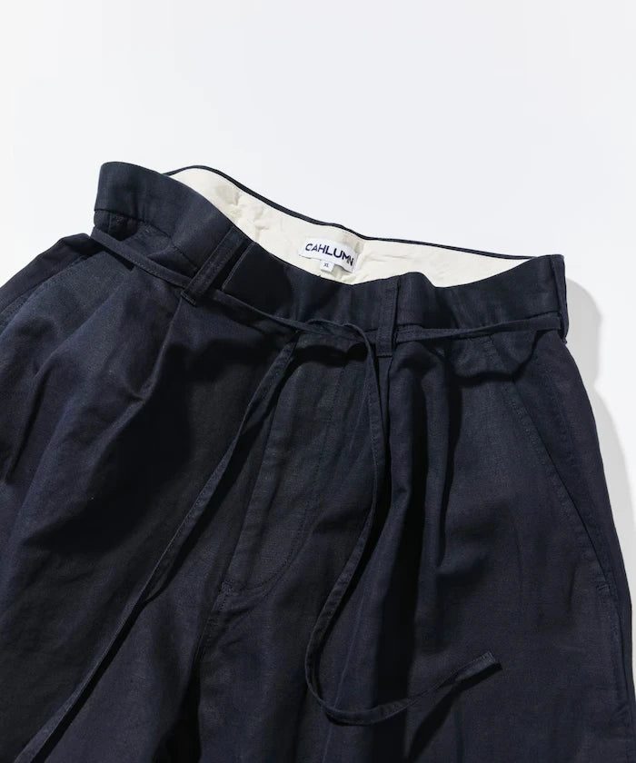 Cotton Linen 2 Tuck Chino Shorts