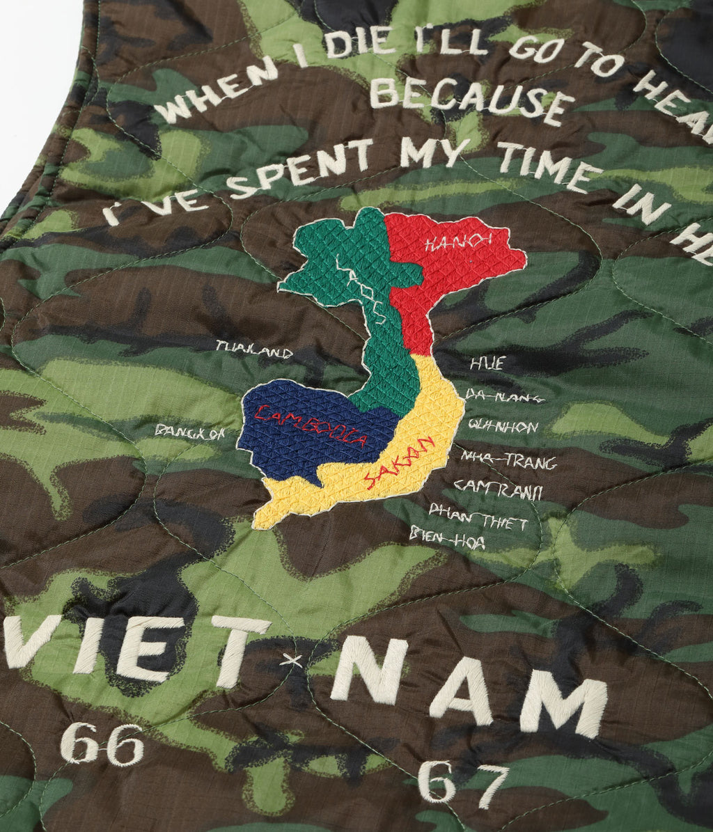 Mid 1960s Style Vietnam Liner Vest “VIETNAM MAP”