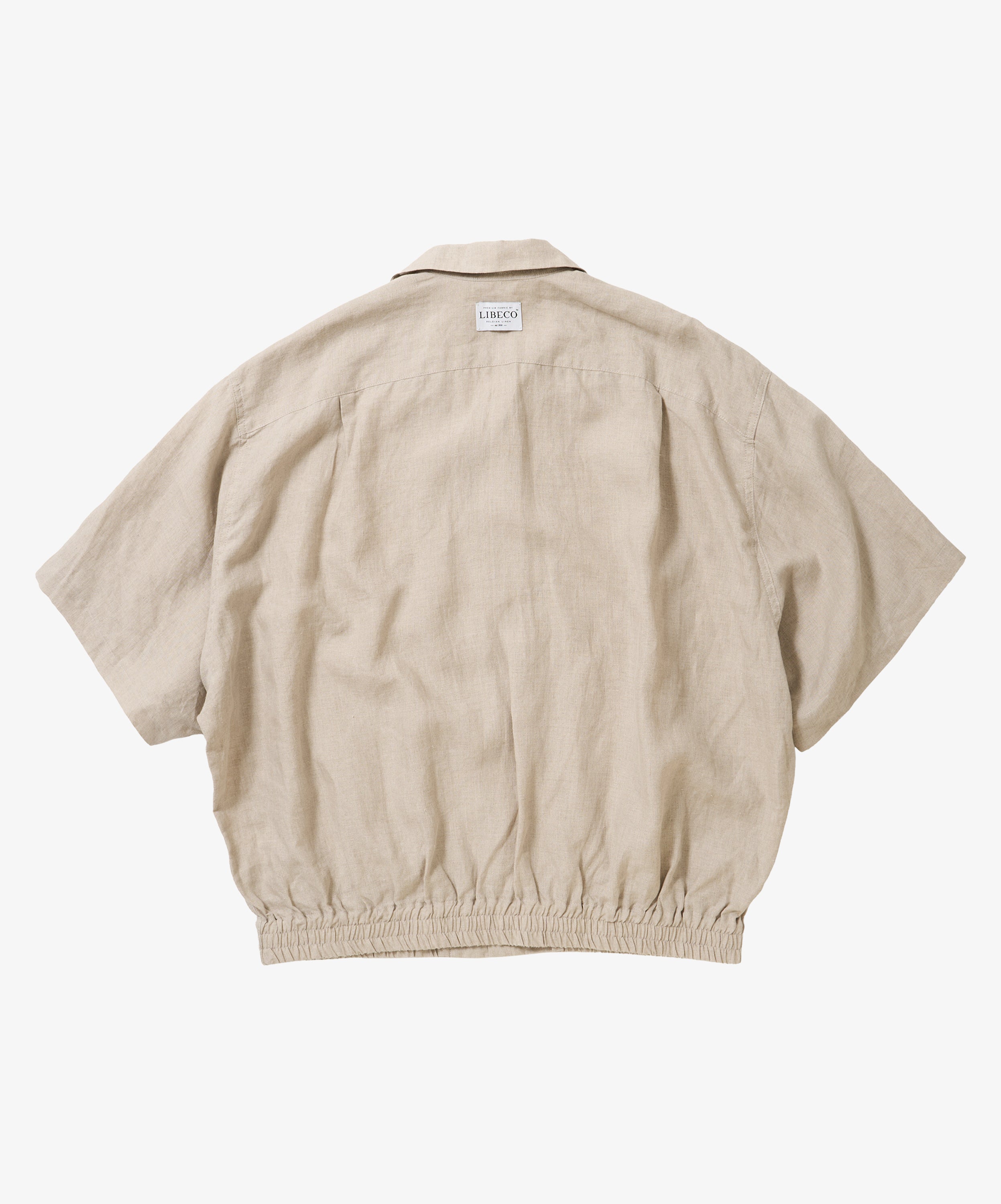 ribbed shirts short sleeve linen ivory