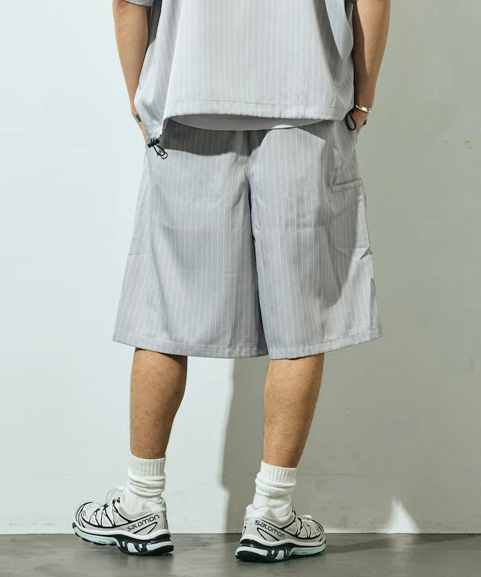 Stripe Easy Wide Shorts / Compatible with Setup
