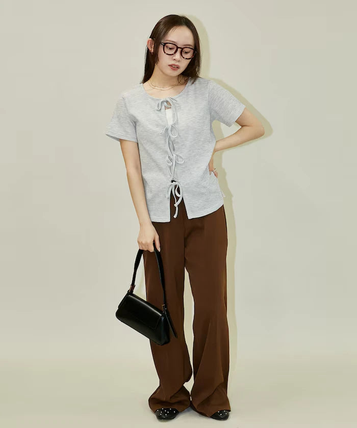 Light Waffle 2WAY Ribbon Cardigan Limited Edition