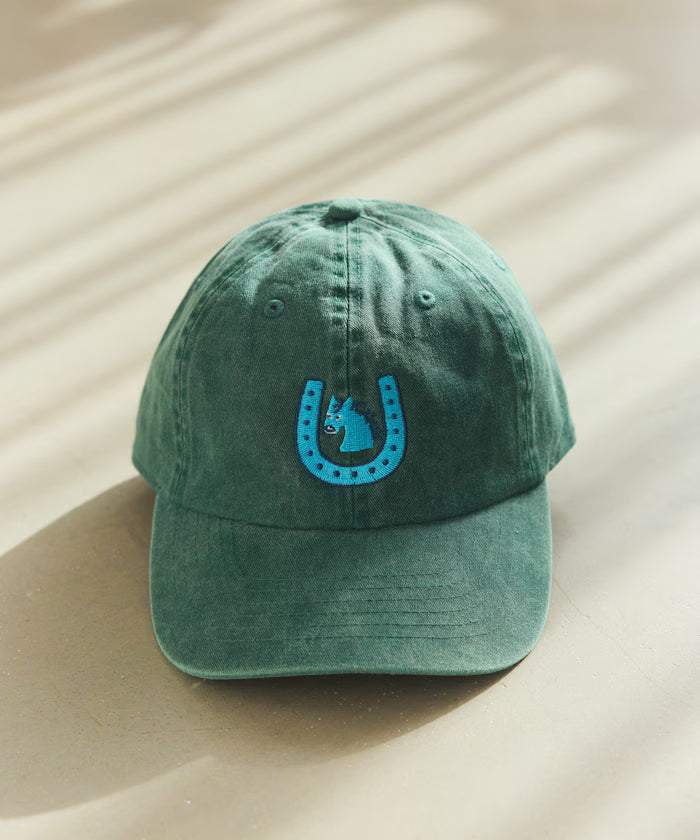 TOYAMEG Kaiun Horse Cap One Point Pigment Embroidery Cap