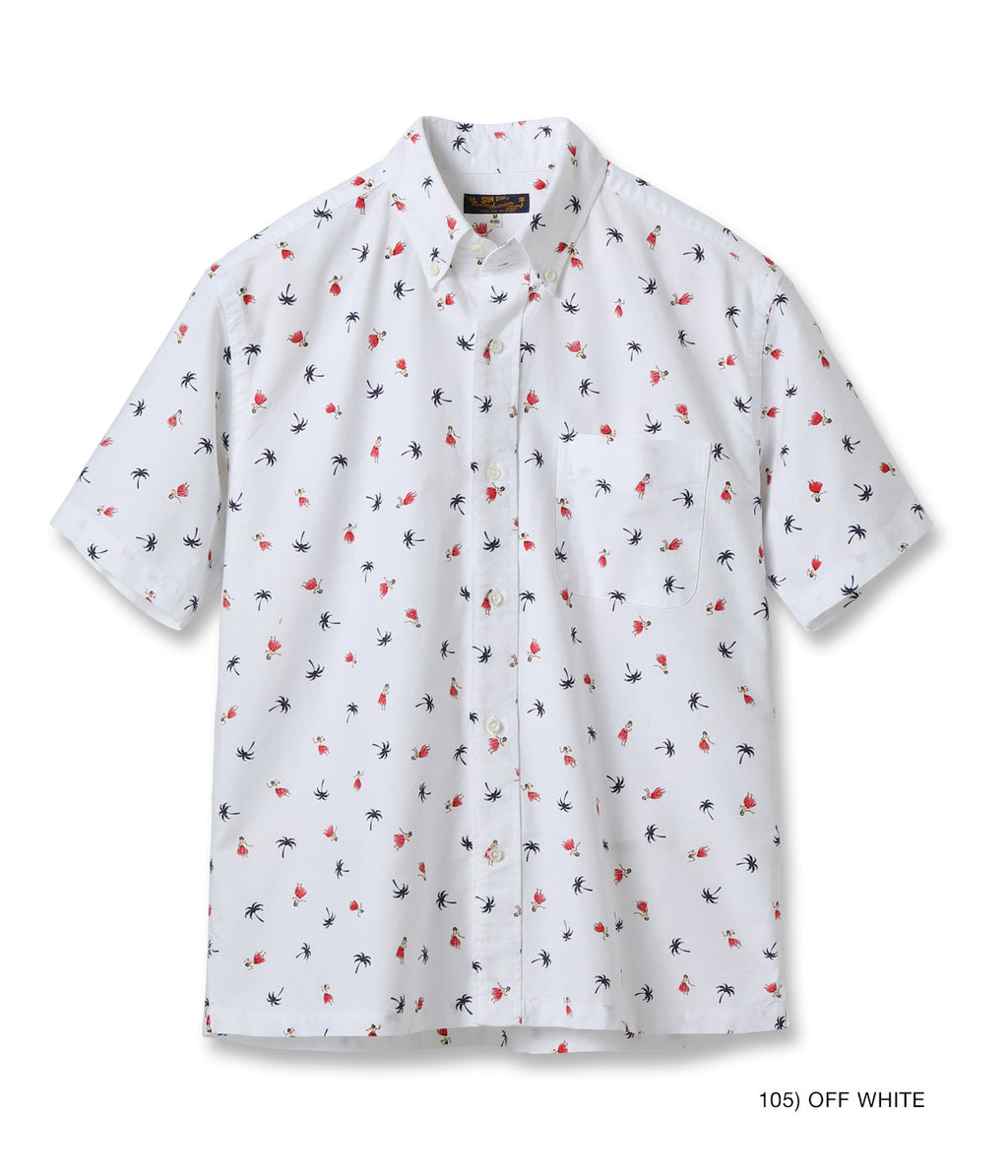 Cotton Oxford B.D. Shirt 'Hula Dancer'