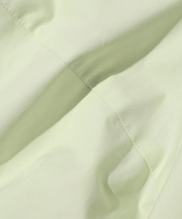 Color Added Balloon Sleeve Shirt / 5 Sleeve Blouse