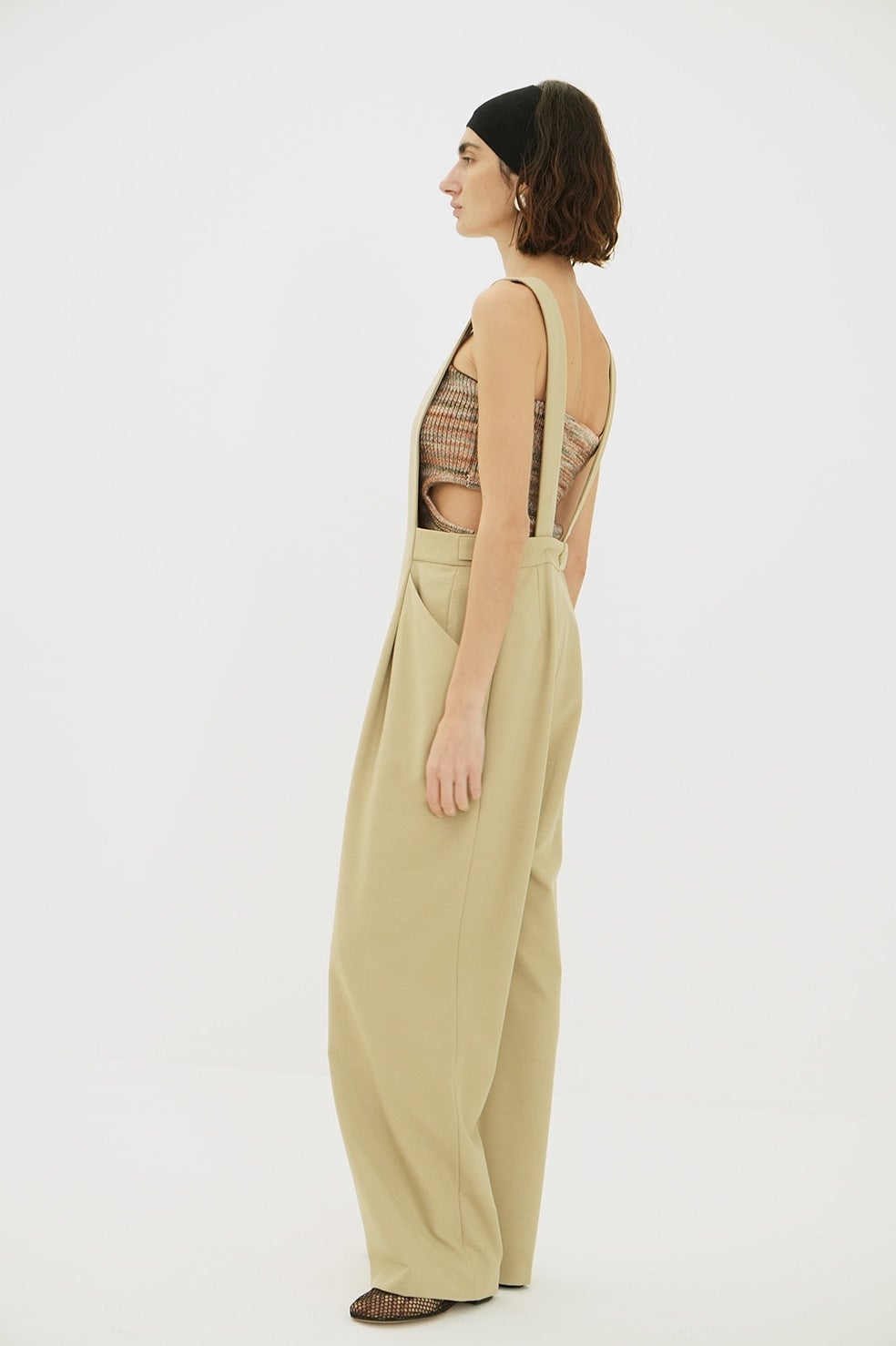 MIX BORDER SIDE HOLE KNIT TOPS