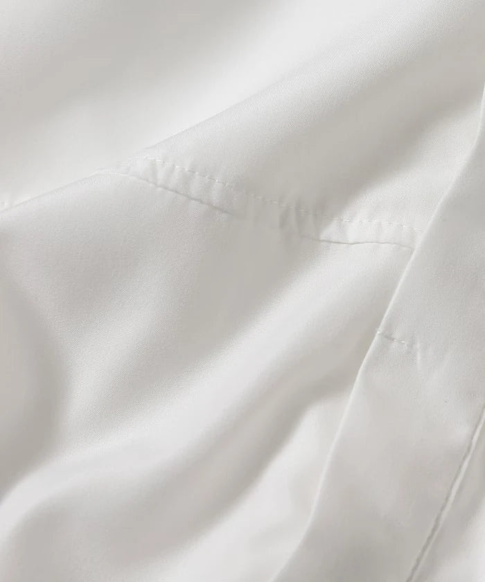 Switch Short Sleeve Hem Code Blouse