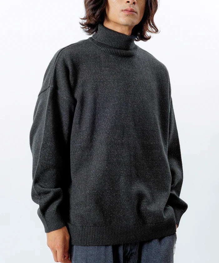 Relaxed Fit Easy Care Washable Turtleneck Knit