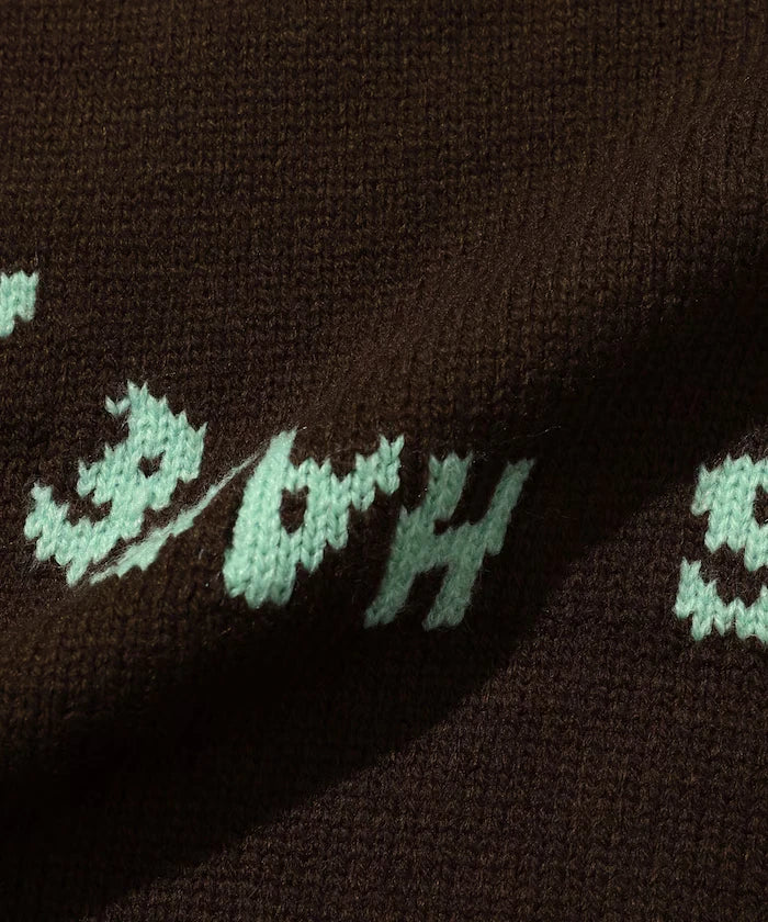 Sweat-like Lettered Knit / Jacquard Knit
