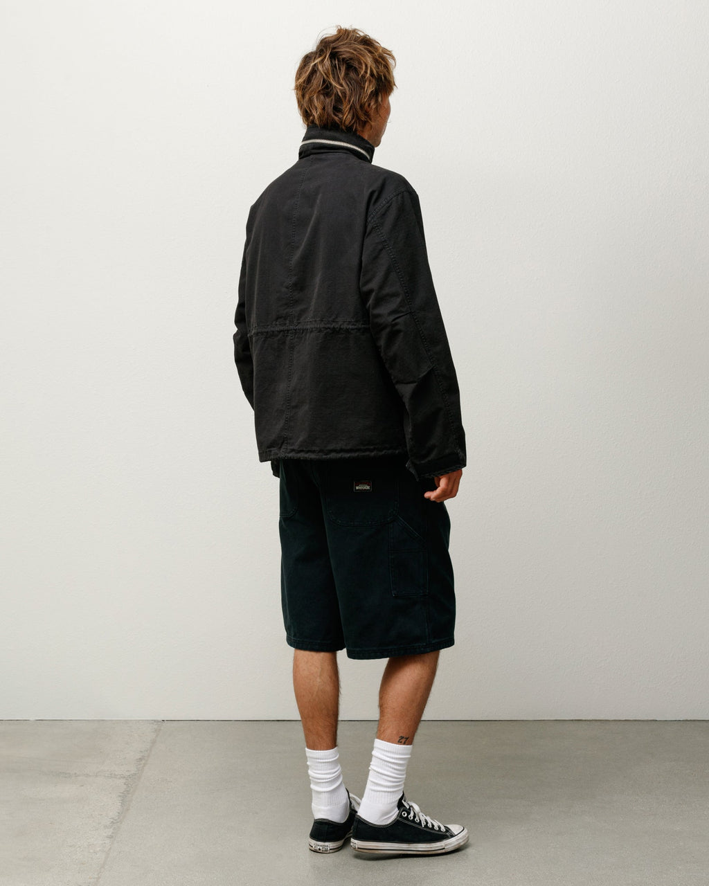WASHED CANVAS WORK SHORT