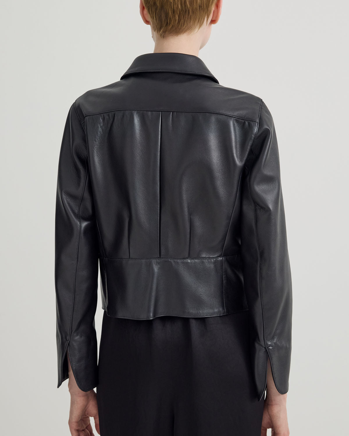 ZIP UP LEATHER JACKET