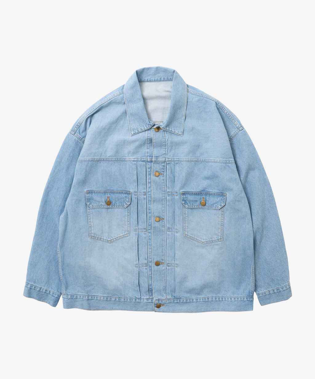 trucker jacket denim bleached