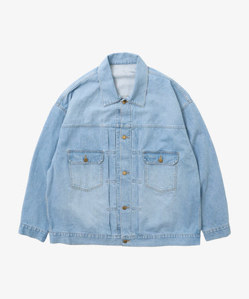 trucker jacket denim bleached