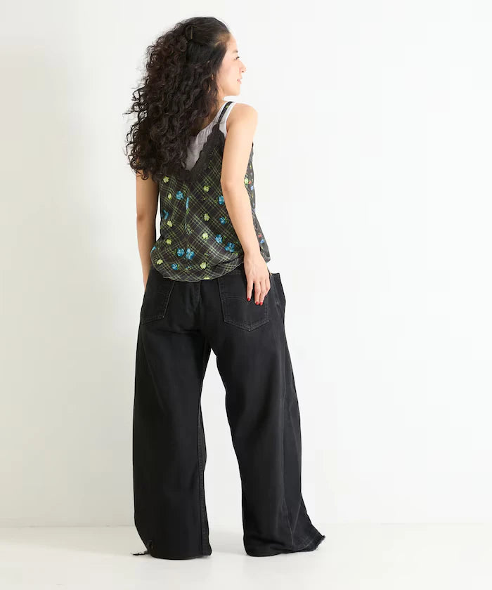 2WAY Floral Satin Camisole