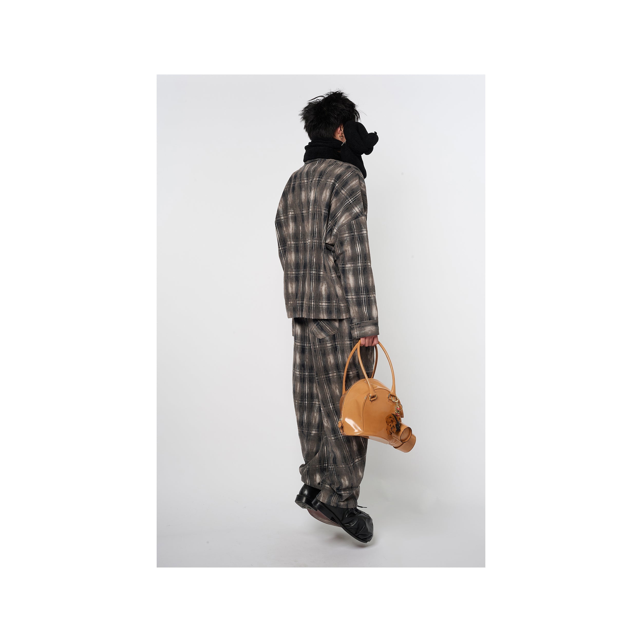 DUST FLOCKY PAJAMA PANTS：GREY