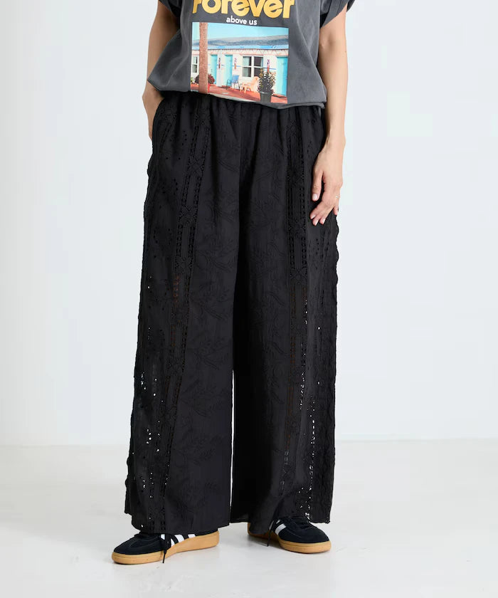 Cutwork Embroidered Easy Pants