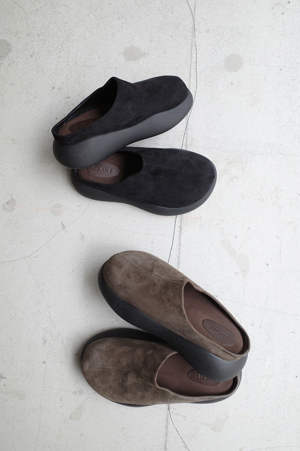 SUEDE PUFF SLIPONS