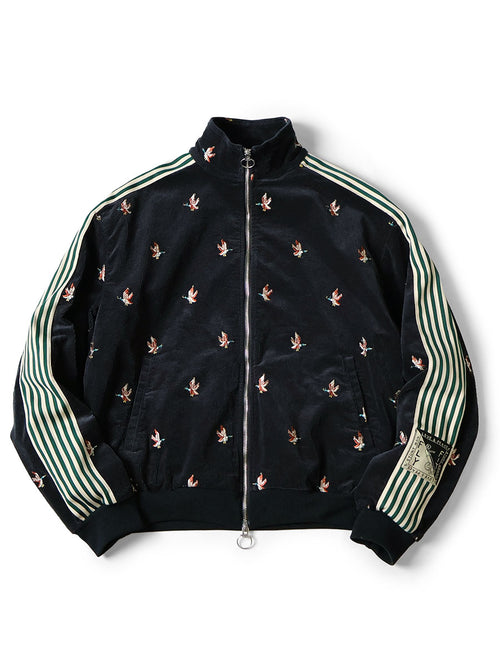 11W Stretch Corduroy Duck Embroidery Track JKT（...