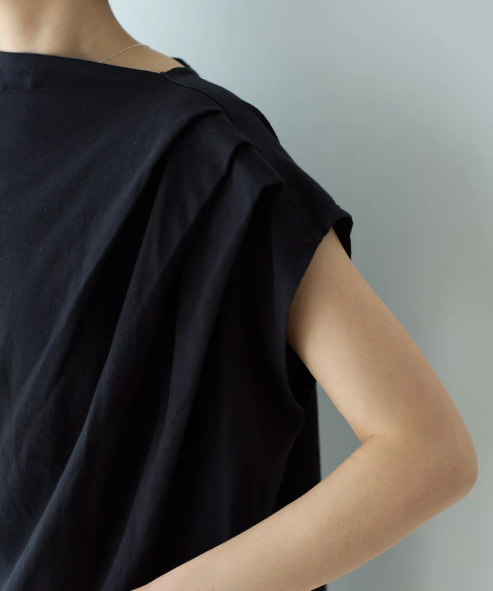 Organic Cotton Asymmetrical Draped Top