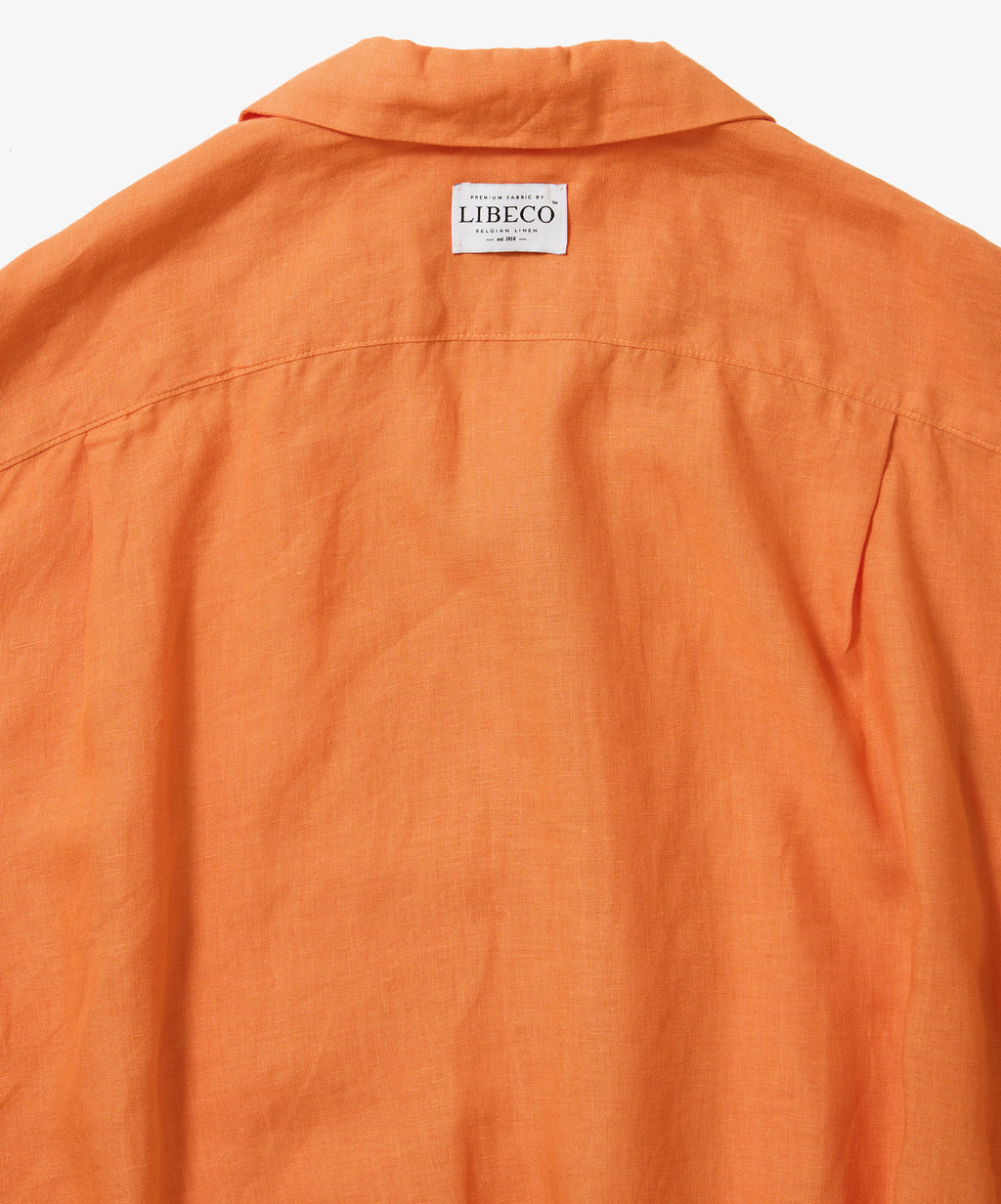 ribbed shirts linen orange