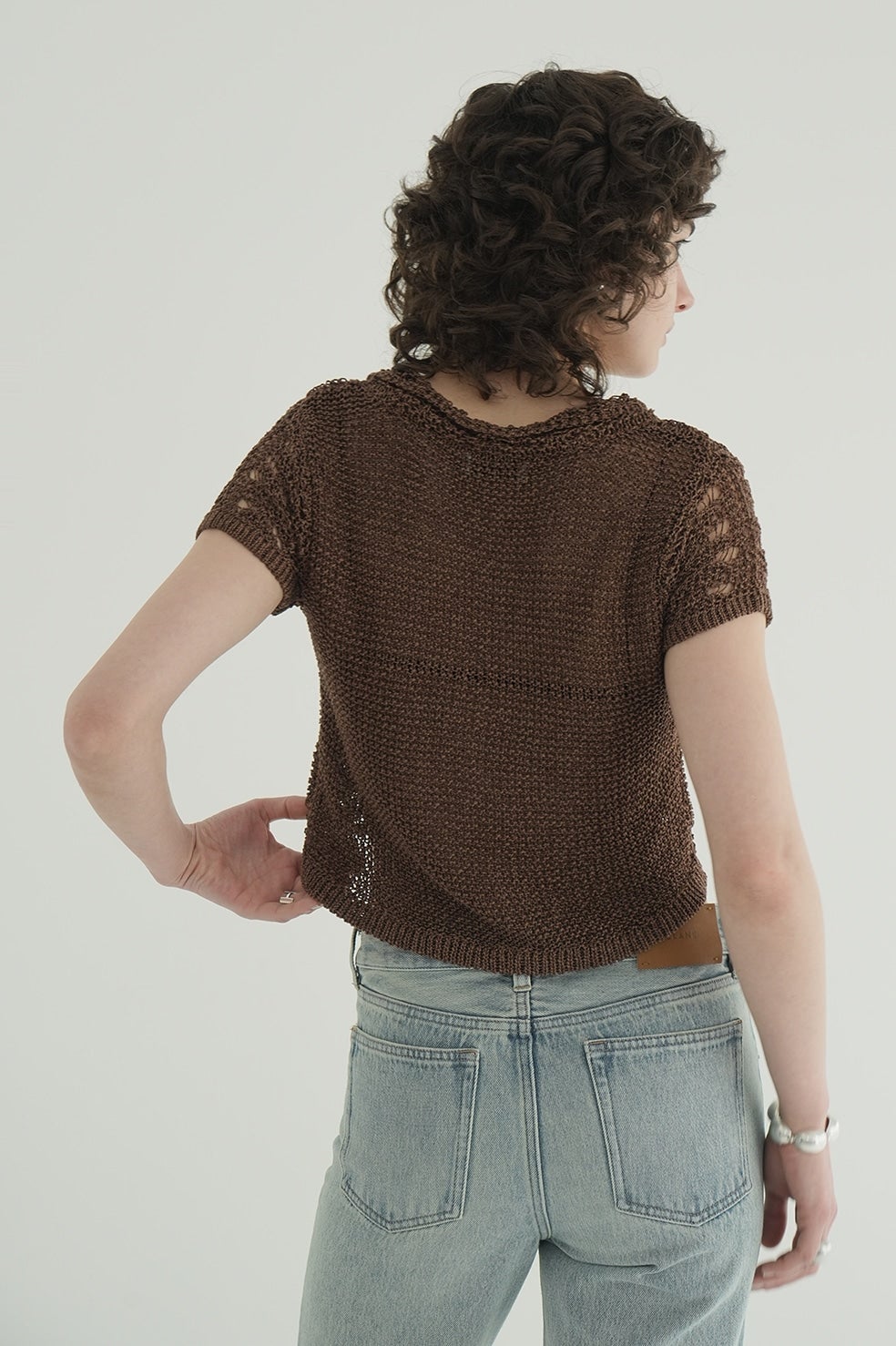 CROPPED CROCHET KNIT TOPS