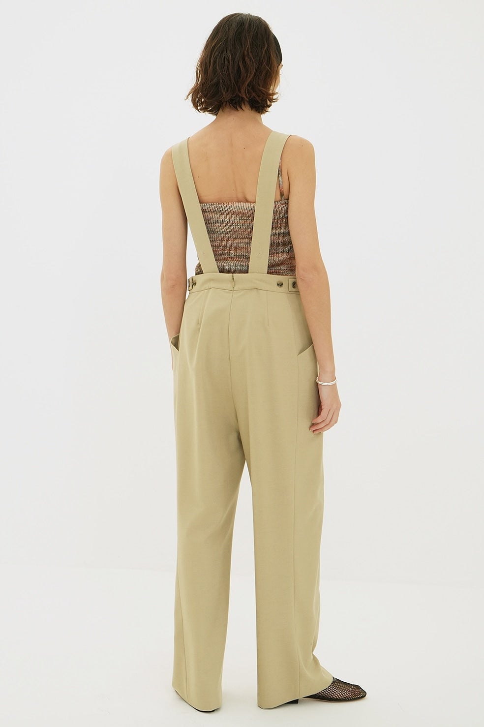 MIX BORDER SIDE HOLE KNIT TOPS