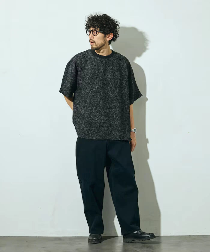 Dry Touch Summer Tweed Short Sleeve Crew Neck