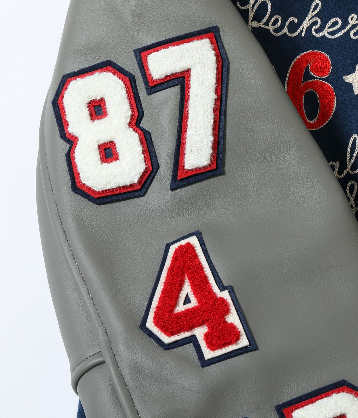 30oz. WOOL MELTON AWARD JACKET “BLUE PECKERS” (NAVY)