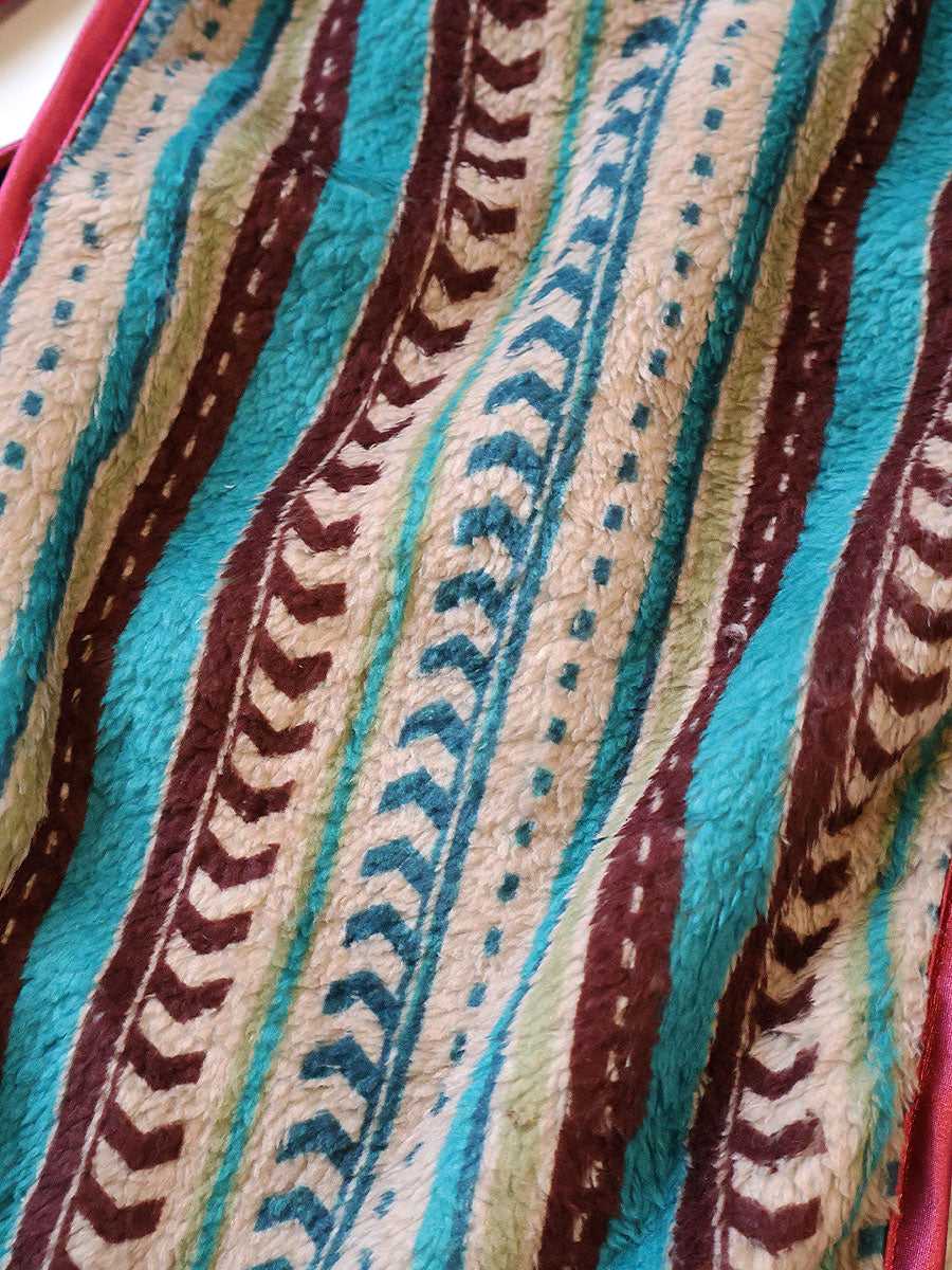 Columbia stripe patterned fleece lamp dress