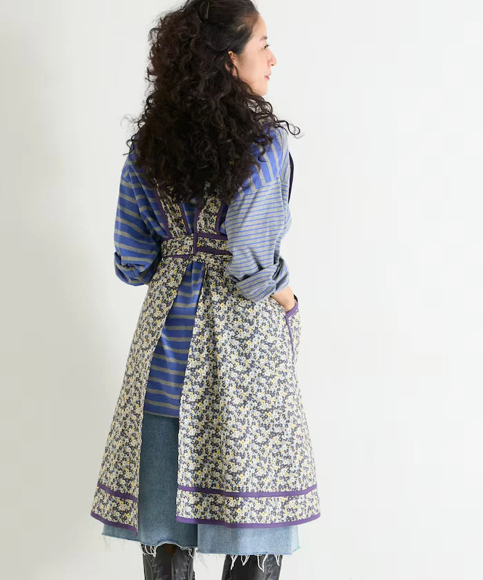 Floral Pattern Apron Style Dress