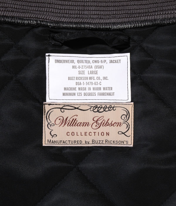 WILLIAM GIBSON COLLECTION BLACK CWU-9 / P LINER JACKET ���BUZZ RICKSON'S MFG. CO.,INC���