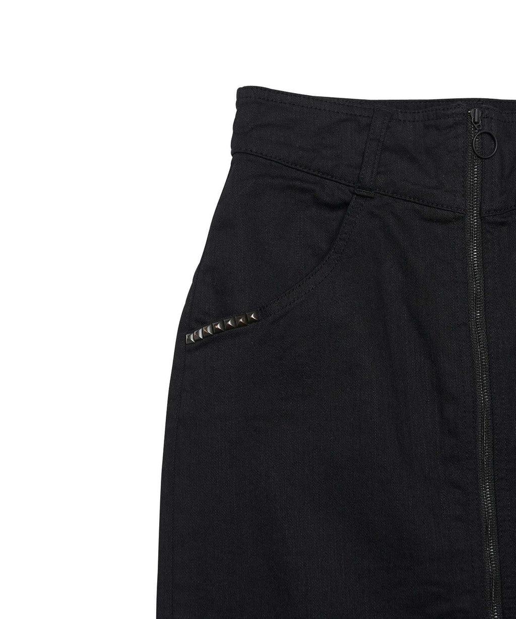 Front ZIP Tight Denim Skirt