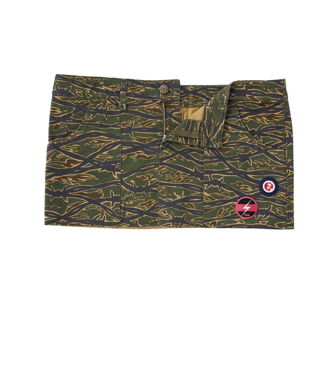 Noise Patch Military Low Rise Mini Skirt