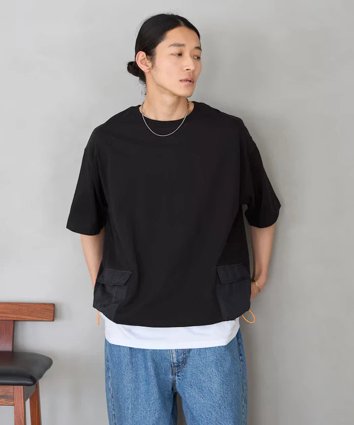 6 Ounce Side Pocket Spindle Short Sleeve T-Shirt / Big Silhouette
