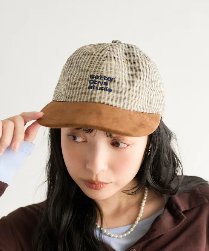 BetterDays Studio × FREAK'S STORE Two-Tone Flat Visor Check Cap