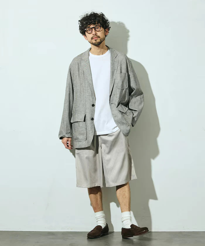 Stripe Easy Wide Shorts / Compatible with Setup
