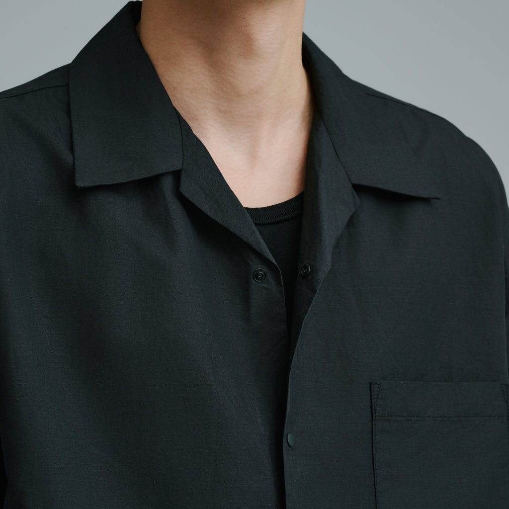 Cotton Ramie Broad Snap Shirt