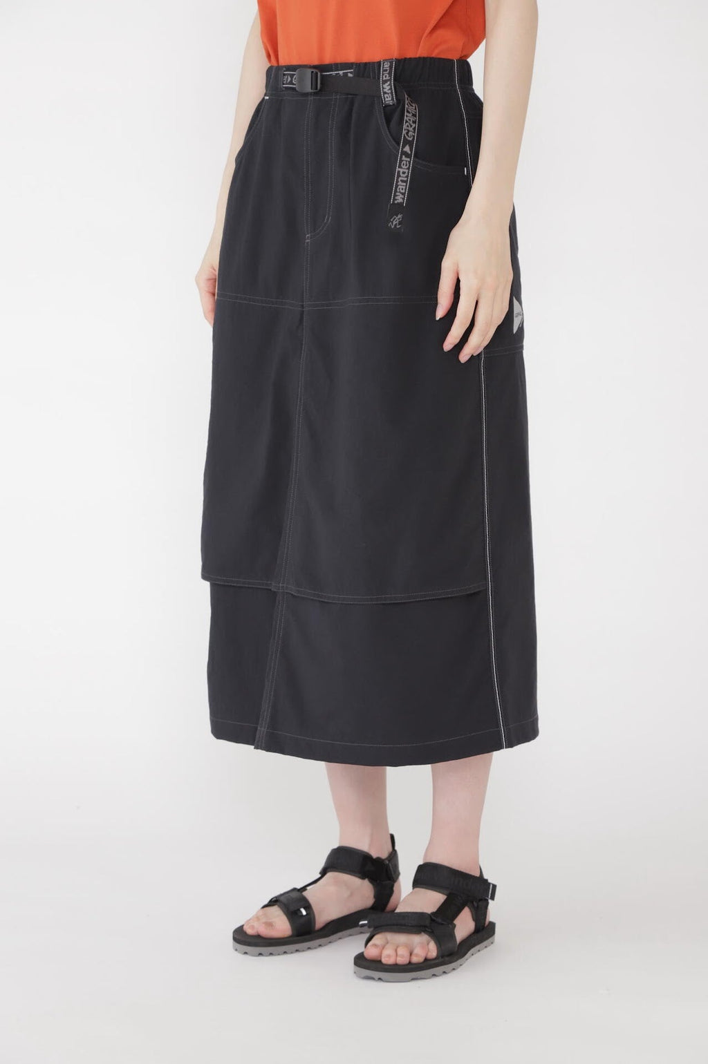 GRAMICCI × and wander nylon double knee skirt