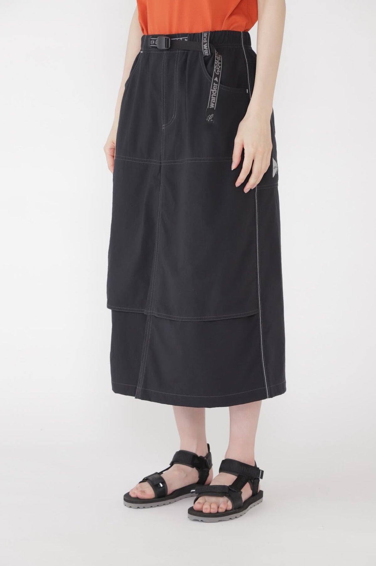 GRAMICCI × and wander nylon double knee skirt