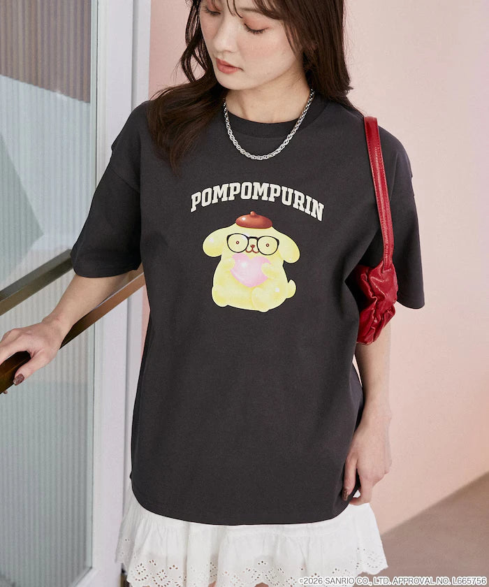 "SANRIO CHARACTERS" College Style Printed T-Shirt Limited Edition