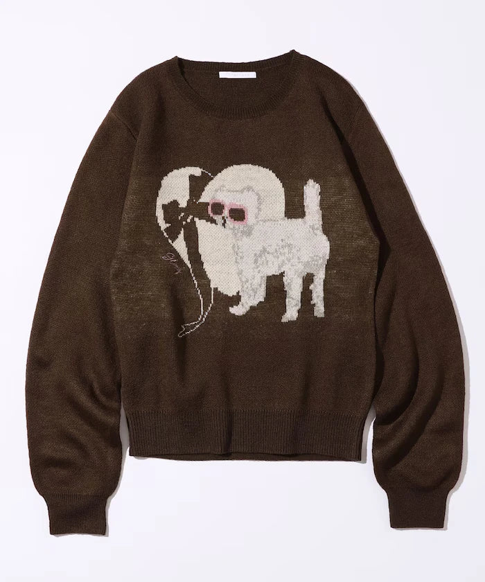 Sweat-like Animal Jacquard Knit